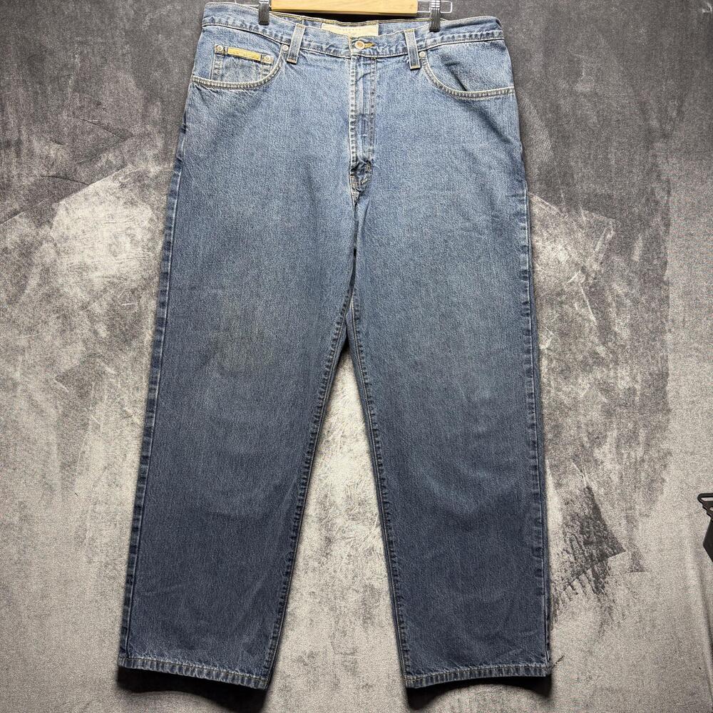 Natural Issue Jeans Mens 38x30 Blue Regular Straight Medium Wash Denim Workwear